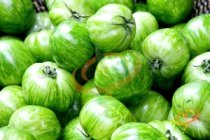 Salad Tomato Varieties—'Green Zebra', a tart green heirloom salad tomato