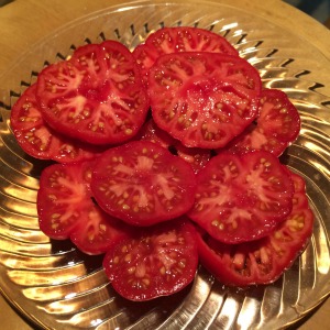 Salad Tomato Varieties—'Costoluto Genovese' is a deep red, heavily pleated slicing tomato with great flavor