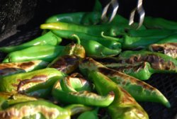 Roasting Green Chiles