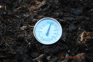 Compost Pile Temperature After Fourth Turning