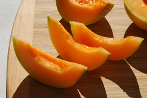 Melon Varieties ‘Charentais’ Slices